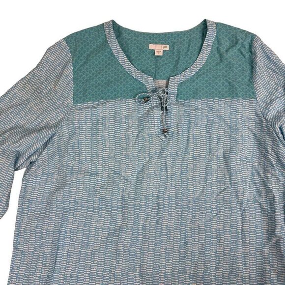 J. Jill Peasant tunic lace front Top size Medium - Picture 6 of 11